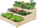 Yaheetech 3 Tier 47 x 47 x 22in Raised Garden Bed Horticulture Outdoor Elevated by Yaheetech