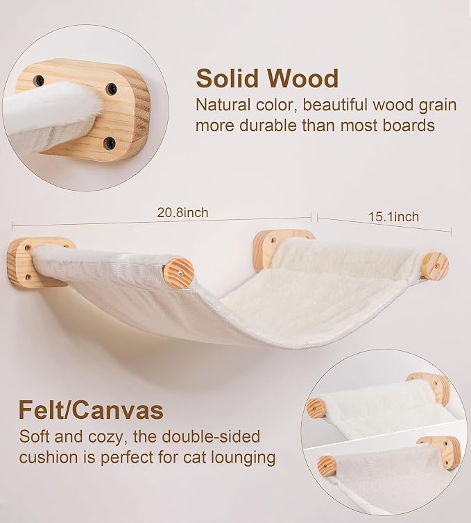 Cat Wall Hammock Set of 3, Wall Shelves - Image 3