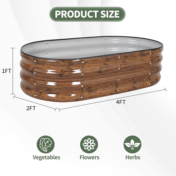 1MORE Galvanized Raised Garden Bed- Planter Garden Boxes Outdoor, Raised Beds - Image 6