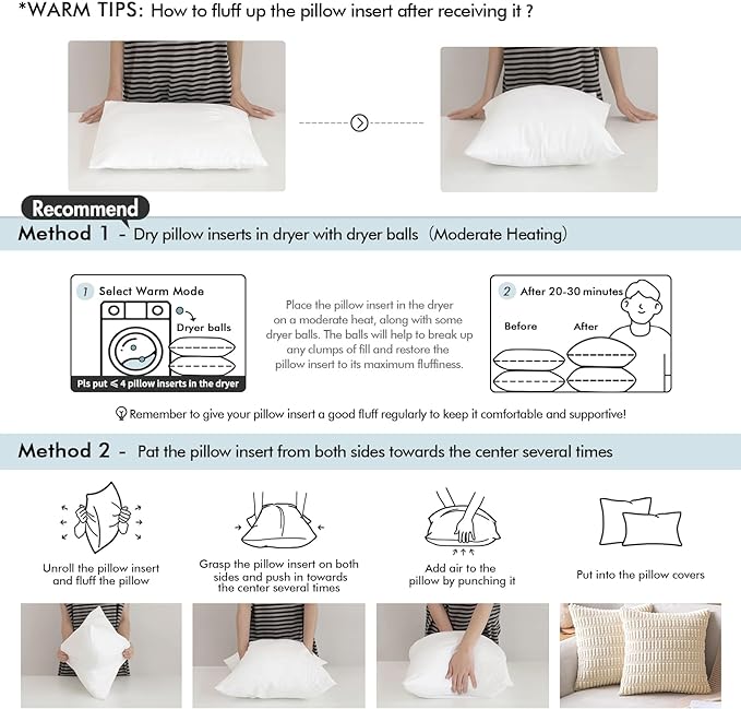MIULEE 26x26 Pillow Insert Throw Pillow Insert, Outdoor Pillows Water-Resistant - Image 7