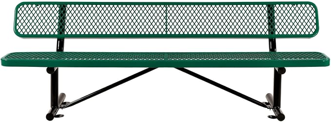 Global Industrial 8'L Heavy Duty Expanded Metal Mesh Bench - Image 4
