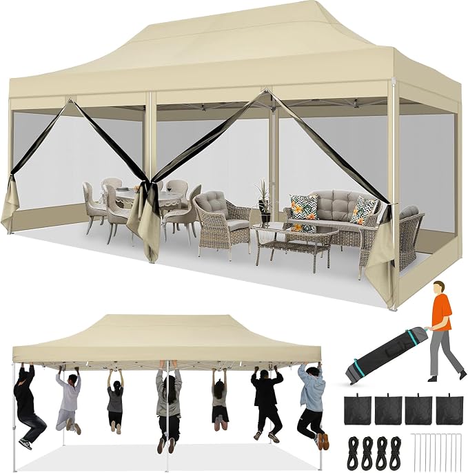 COBIZI 10x20 Heavy Duty Pop Up Canopy by COBIZI