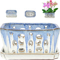 W&W Orchid Pot with Holes and Saucer by WWHomeDecor