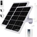 Solar Panel for Security Camera 2 in 1 Port 10W Ring Camera Solar Charger by Unknown