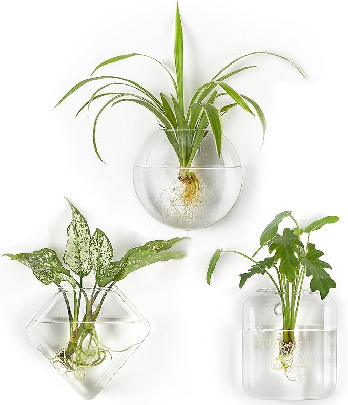 Mkono Wall Planter Propagation Stations Hanging Glass Terrariums Vase Container by Mkono