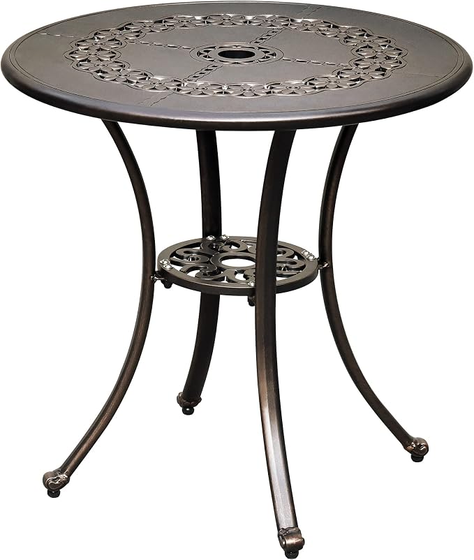 DWVO 25 Inches Round Patio Dining Table by DWVO