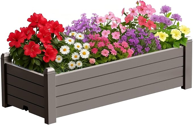 Raised Garden Bed, 21 Gallon Self-Watering Outdoor Raised Planter Box by OutdoorLivingPerfected