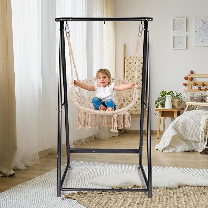 ONCLOUD 660LBS Heavy Duty Hammock Chair Stand, Universal A-Frame Hanging Chair - Image 7
