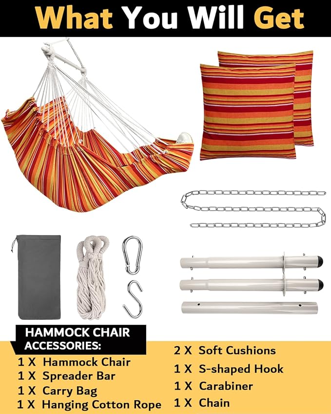 Miztli Hammock Chair Hanging Chair Swing - Image 6