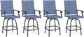MFSTUDIO Outdoor Bar Stools Set of 4, Swivel Bar Height Patio Chairs Outdoor by MFSTUDIO
