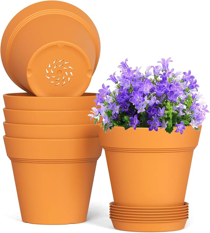 6 Inch Thick Plastic Plant Pots by WSMKSZ