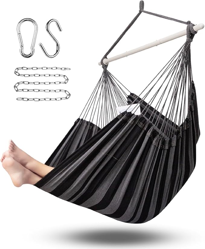 ADVOKAIR Hammock Chair Large 70.9"x47.2", 32% Bigger XXL Hanging Swing Chair by ADVOKAIR-ChillNaturally