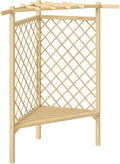 Outsunny 55" Garden Arch Bench, Wooden Trellis Park Bench by Outsunny