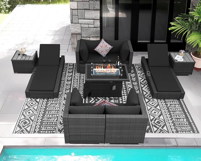 NICESOUL 9 Piece Patio Furniture Set - Image 3