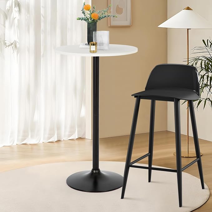 FDW Pub Table 40 Inch Height Cocktail Table Round Bistro Bar Table - Image 2