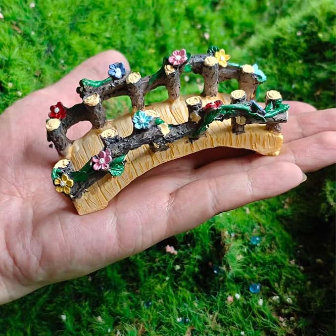 Kai Dream Fairy Garden Bridge, Miniature Resin Bridge Figurine, 3.6 * 2 * 1.5 - Image 6