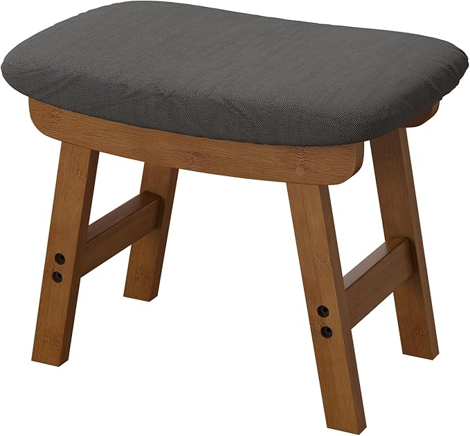 Gray Foot Stools Ottoman, Small Soft Footrest Ottoman by VIEWCARE