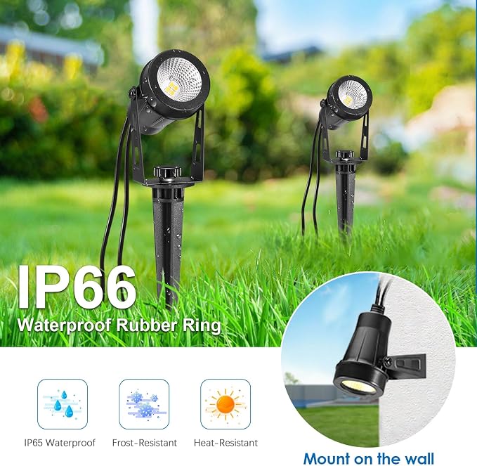 ALOVECO Low Voltage Landscape Lights, 6 Pack LED Spot Lights Outdoor - Image 3