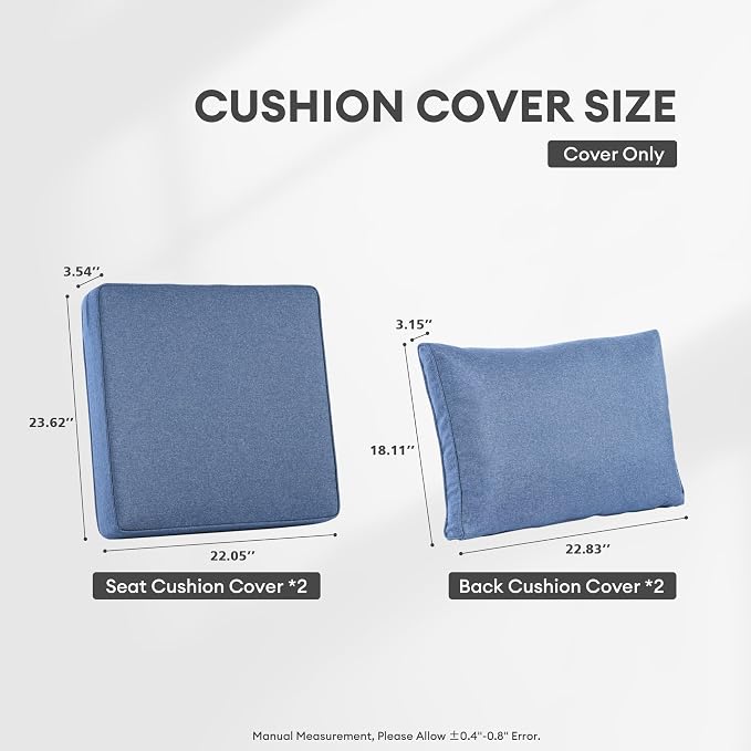 ovios Patio Cushion Covers, Waterproof Cushion Cover - Image 6