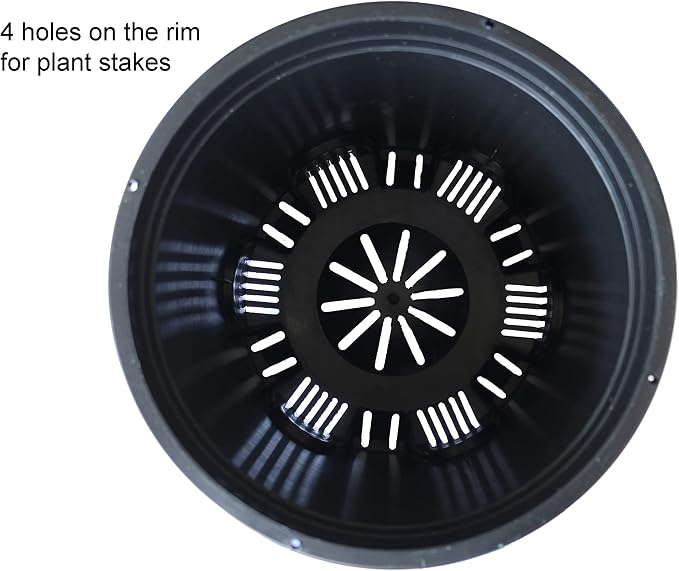 5 Gallon 10-Pack Nursery Pot Black Plastic Planters - Image 3