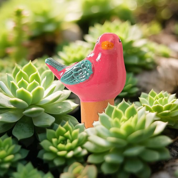4 Pack Self Watering Bird Shaped Globes, Terracotta Vacation Planters Devices - Image 7