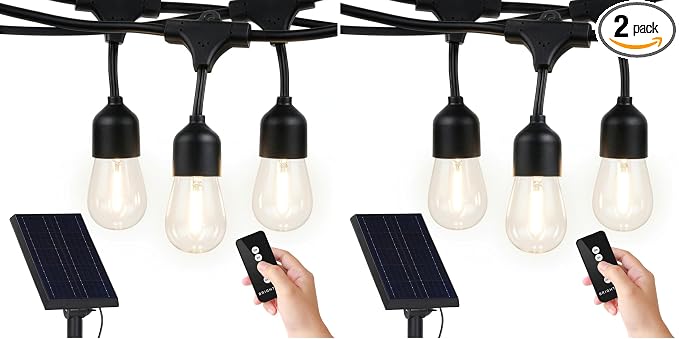 Brightech Ambience Pro – Solar Power Remote Control Outdoor String Lights by Brightech