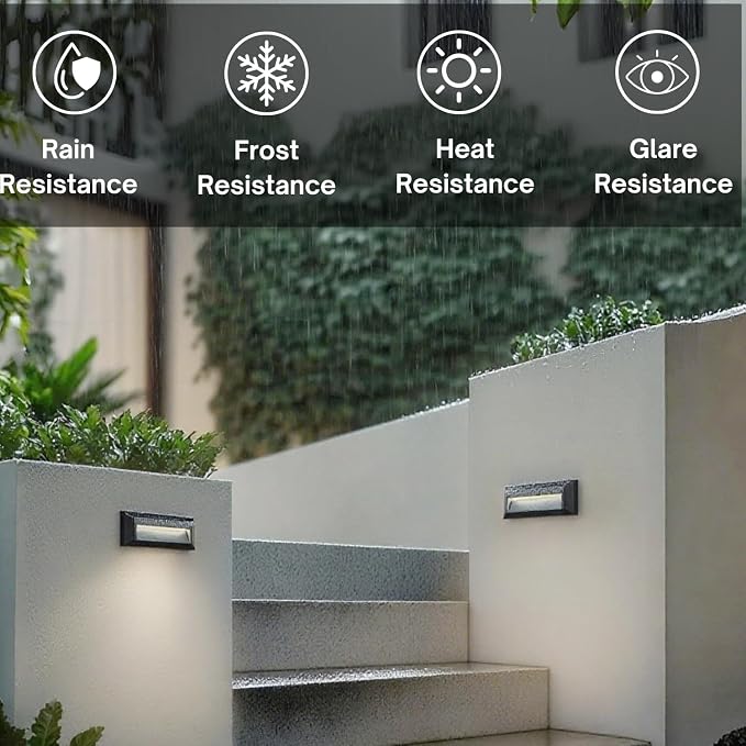 ZONK Outdoor Indoor Step Stair Lights, 110V-240V Line Voltage Waterproof IP65 - Image 4