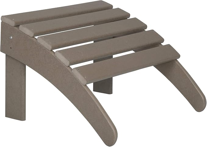 WO Home Furniture Adirondack Ottoman Outdoor Patio Footrest 13.5" Inch Folding by WOHomeFurniture