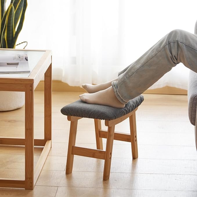 Foot Stool Ottoman Foot Rest Under Desk, Small Stool - Image 4