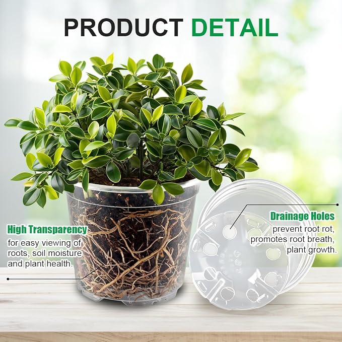 100 Pack 4 Inch Clear Plant pots - Image 3