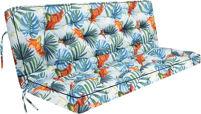 Outside Benches Cushion with Backrest, Thicken Waterproof Swing Cushions 2/3 by Unknown