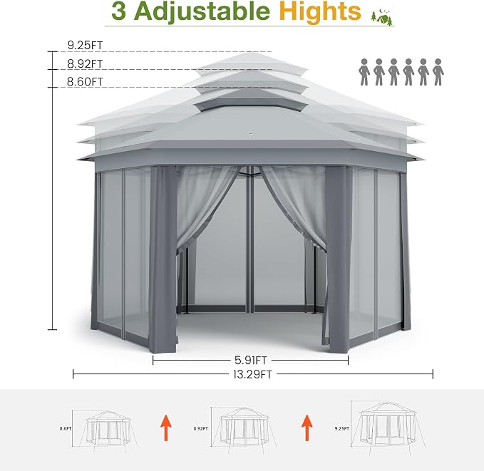 Pop Up Canopy Tent 13x13 Ft Instant Gazebo - Image 3