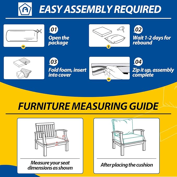 AAAAAcessories Outdoor Deep Seat Cushions - Image 8