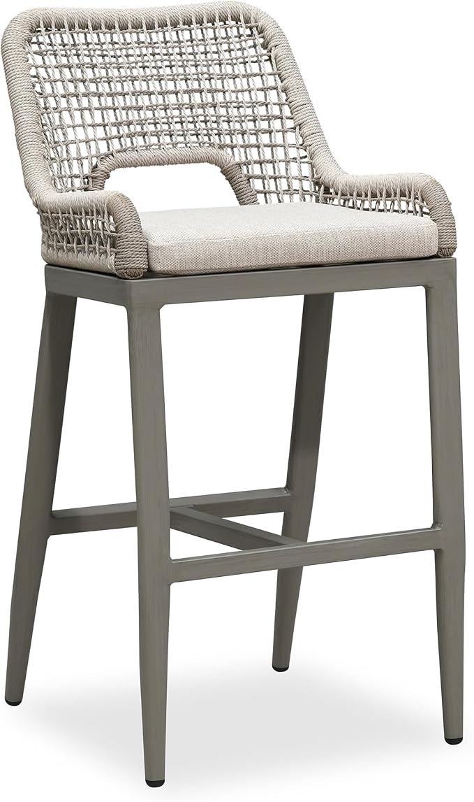 PURPLE LEAF Bar Stool 1 Piece Bar Height Metal Chair by PURPLELEAF