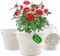 16 inch Plastic-Flower-Pot-for-Indoor-Plants, 4 Pack Large Outdoor Planter Pot by Pottiffe