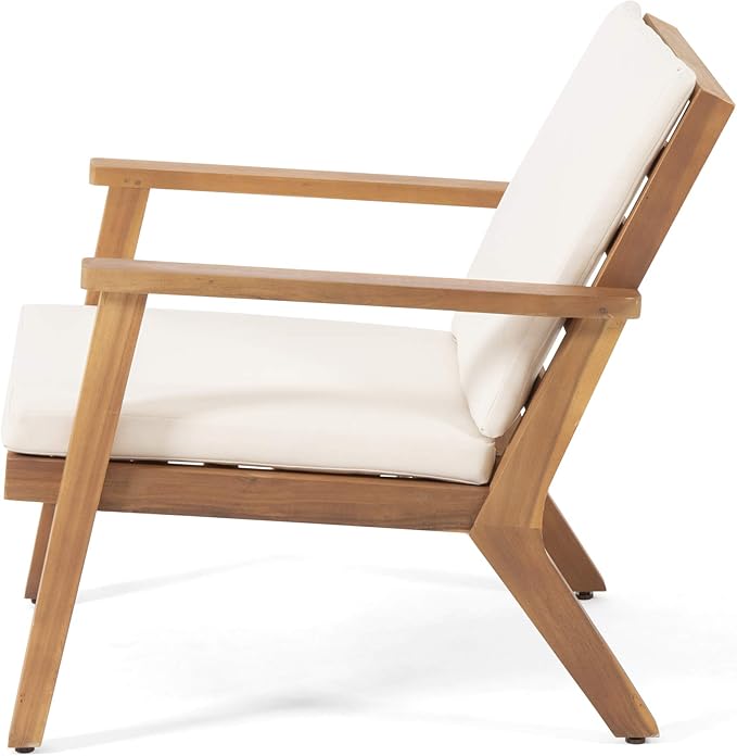 Christopher Knight Home Carlos Outdoor Acacia Wood Club Chairs - Image 6