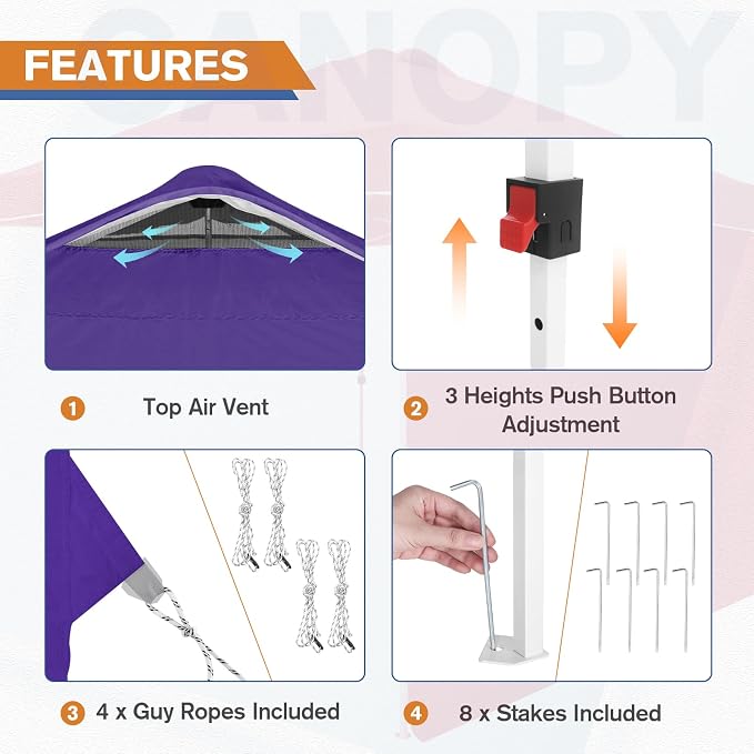 EAGLE PEAK Commercial Canopy 10x10 Pop Up Canopy Tent - Image 6