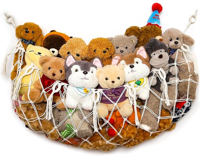 Stuffy Animal Net for Stuffed Animals Storage Hammock Macrame Stuffed Animal by YKBU