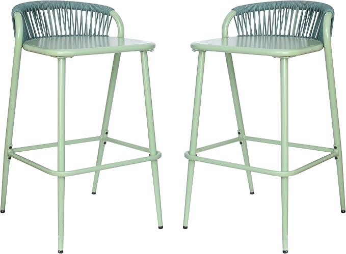 Christopher Knight Home Hearth 29.5"H Patio Barstools Set of 2, Aluminum Frame - Image 5
