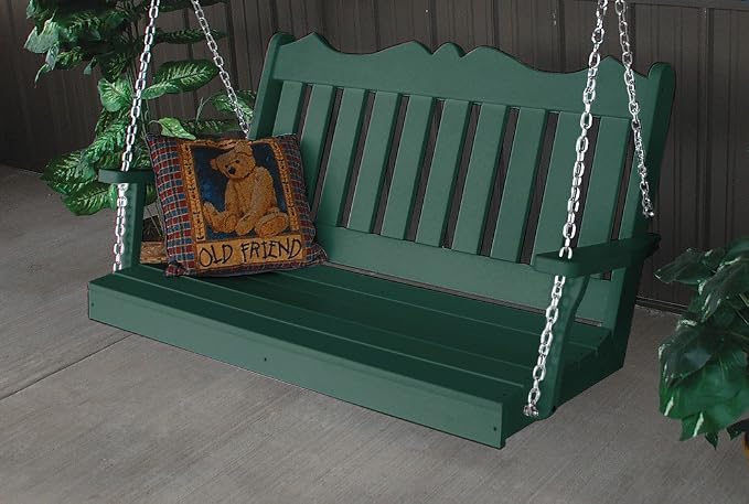 A & L Furniture Poly Royal English Porch Swing, Turf Green by Unknown