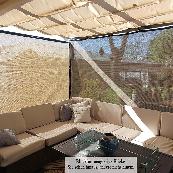 90% Sun Shade Cloth for Patio, 6x8 Ft Breathable Sunshade Fabric for Garden - Image 6