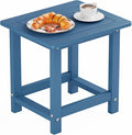YEFU Outdoor Side Table for Patio: 16" HIPS Weather by YEFU
