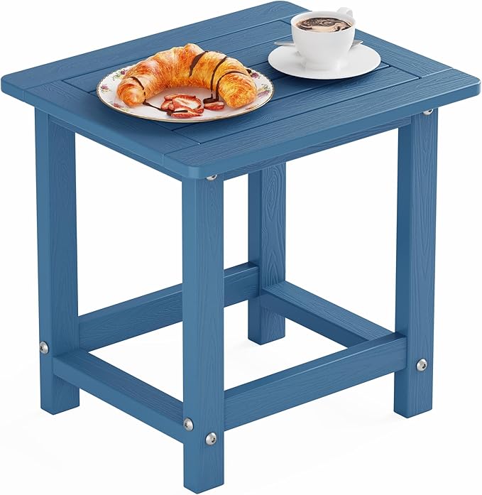 YEFU Outdoor Side Table for Patio: 16" HIPS Weather by YEFU