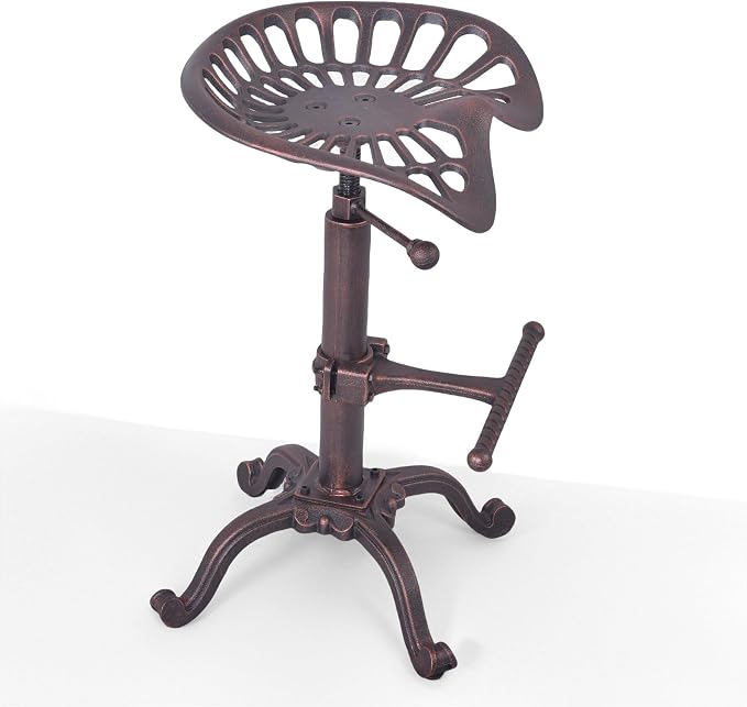 Diwhy Rustic Industrial Farmhouse Tractor Seat Adjustable Bar Stool Industrial by Diwhy