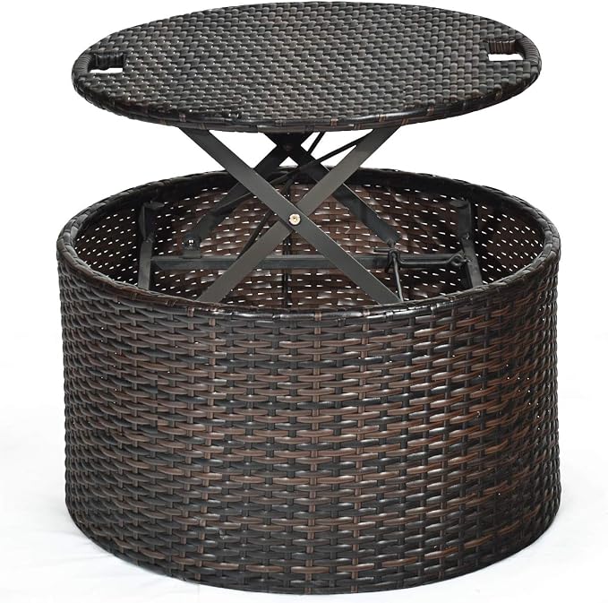 COSTWAY Patio Round Daybed - Image 8