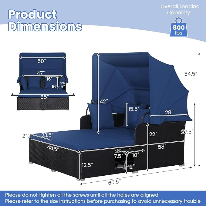 RELAX4LIFE Patio Outdoor Daybed - Image 3