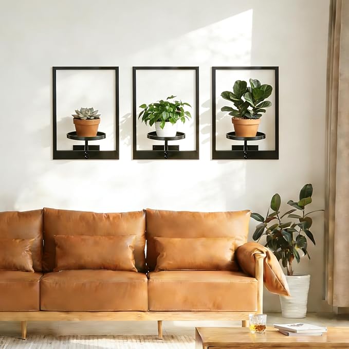 Wall Hanging Plant Stands Planter Shelves, Indoor Outdoor Window Plant Hanger - Image 5