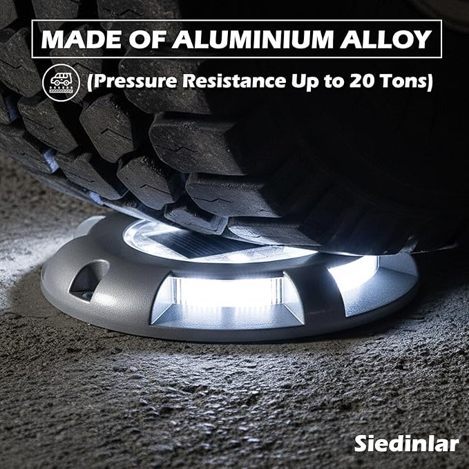 SIEDiNLAR Solar Deck Lights Driveway Dock LED Light Solar Powered Outdoor - Image 4