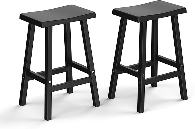 Bar Stools Set of 2, Waterproof UV-Resistant, Durable Resin Kitchen Island by OutdoorLivingPerfected