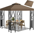 Gazebo Canopy Replacement 10x10ft Outdoor Shelter by ERFEI